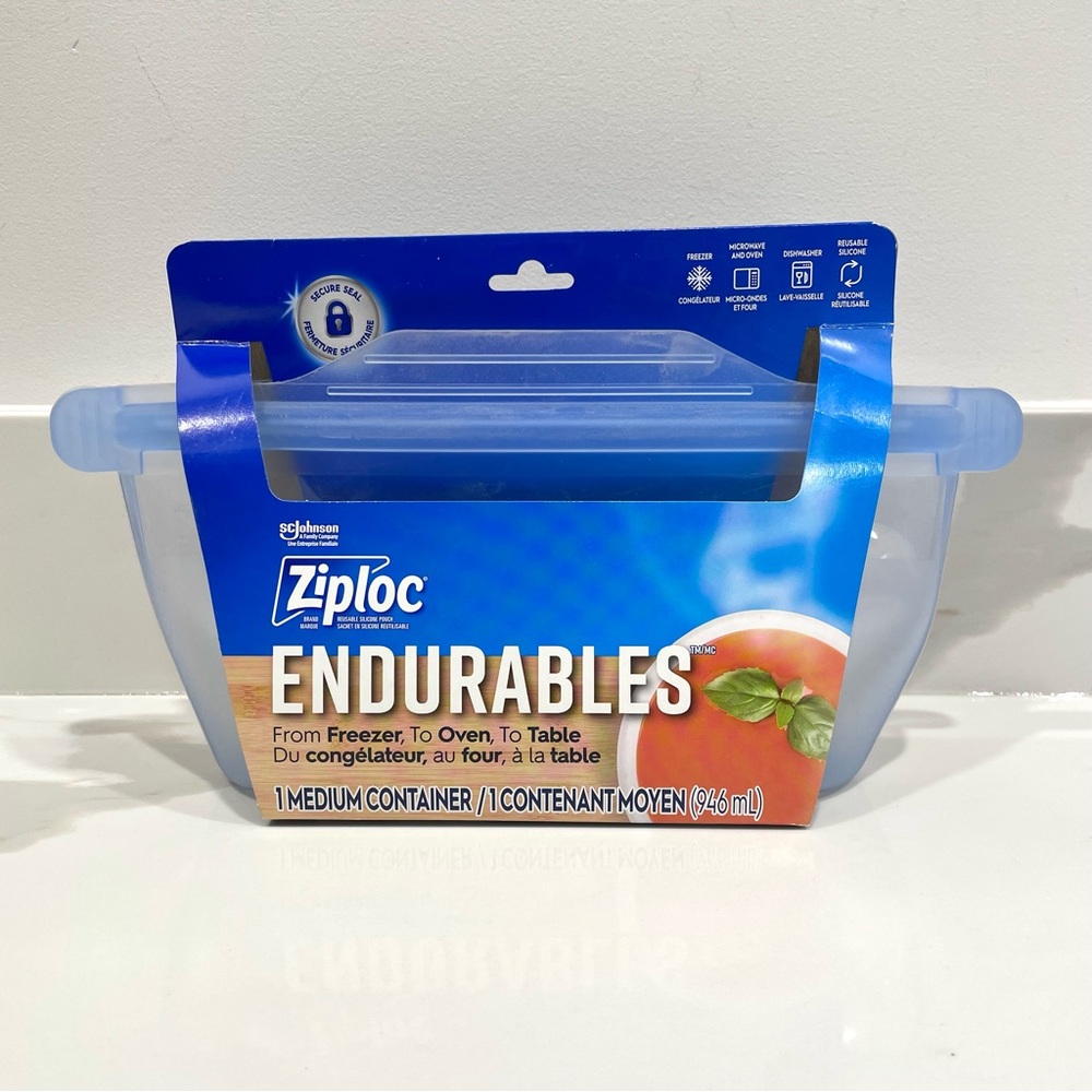 🟤2/$25 NEW Ziploc Endurables Medium Silicone Reusable Container